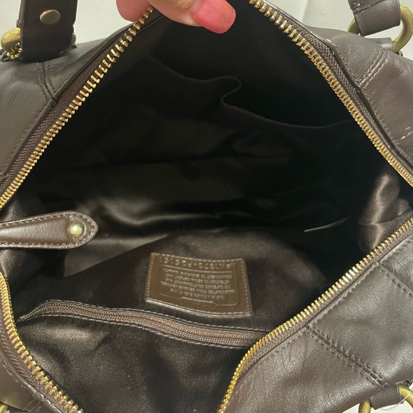 Coach Chocolate Brown Leather Satchel Handbag RN#F25151 - Picture 14 of 15